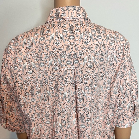 J. McLaughlin Arisa Cotton Popover NWT Floral Bird  Shirt Dress sz XL - Picture 12 of 14